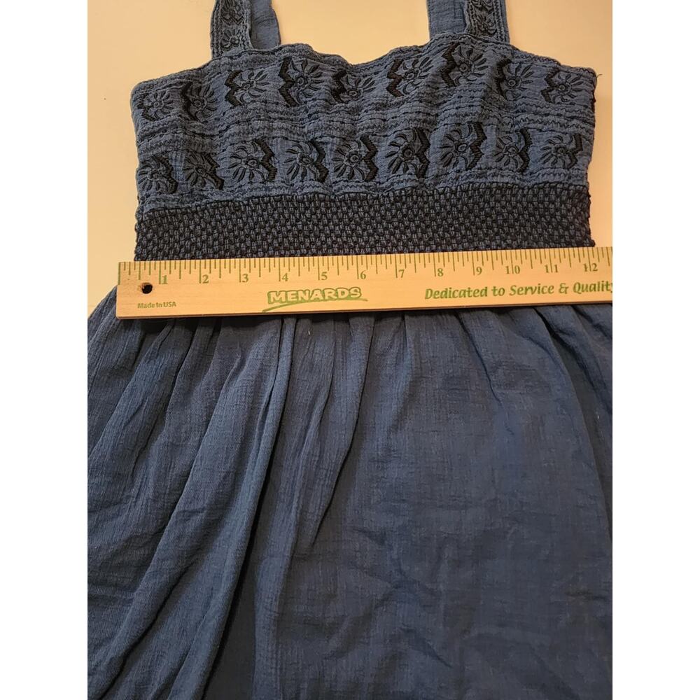 dELiA*s Embroidered Sundress, Blue, Large - Picture 4 of 7